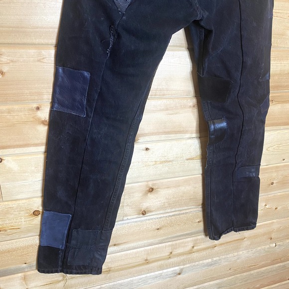 Men's Leather Custom Made Upcycled Rocker Band Outfit - Picture 7 of 15